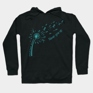 Cervical Cancer Awareness Never give up Hoodie
